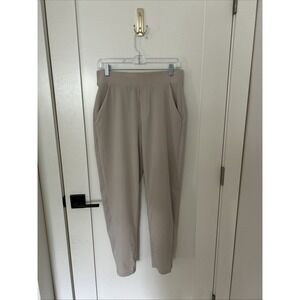 Athleta Brooklyn Ankle Pants Womens 6 Beige Zip Pockets Elastic Waist NWOT